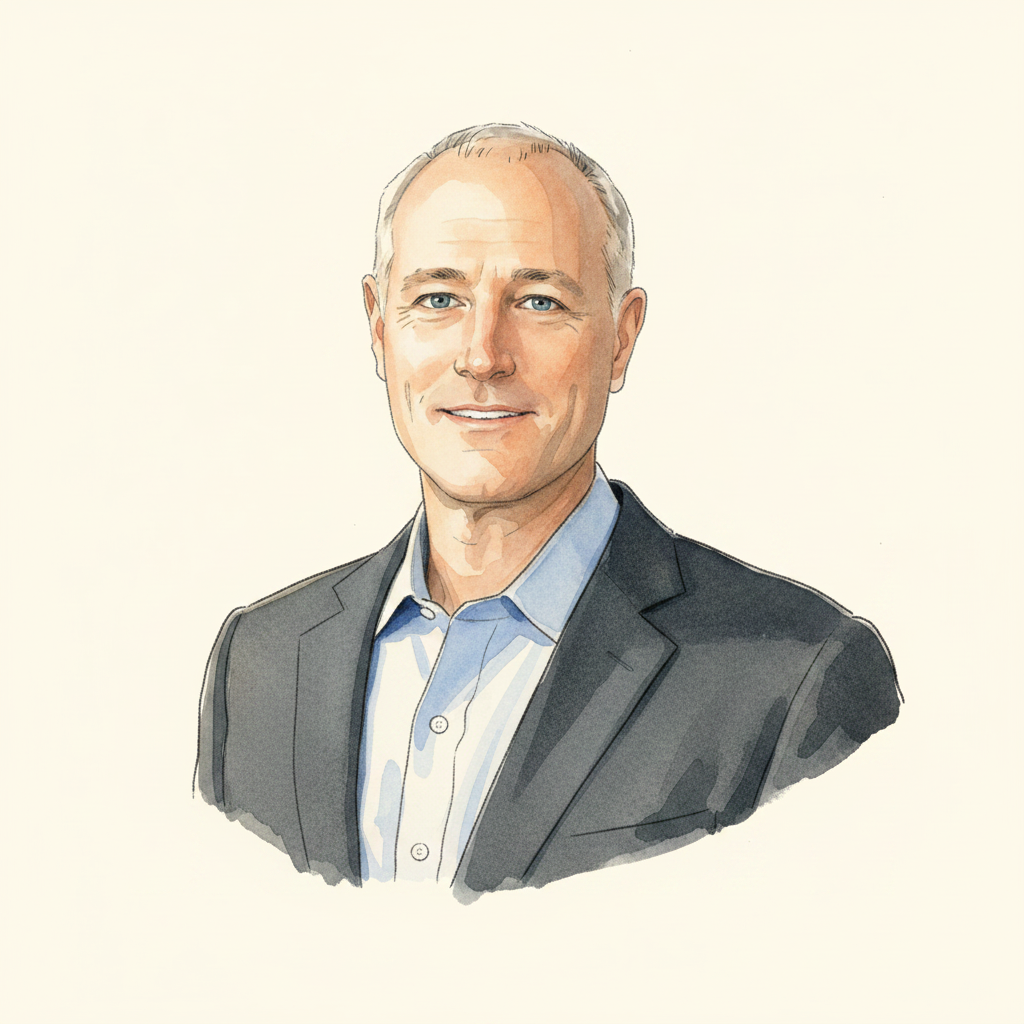 Watercolor portrait of Joshua Levy