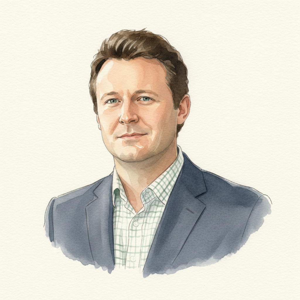 Watercolor portrait of William Stifel